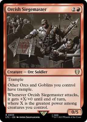 Magic: The Gathering - Commander: The Lord of the Rings: Tales of Middle-earth - Orcish Siegemaster - Rare - Normal