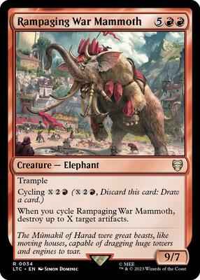 Magic: The Gathering - Commander: The Lord of the Rings: Tales of Middle-earth - Rampaging War Mammoth - Rare - Normal