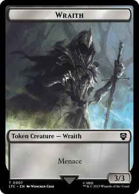 Magic: The Gathering - Commander: The Lord of the Rings: Tales of Middle-earth - Wraith // Goblin Double-Sided Token - Token - Normal