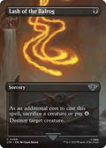 Magic: The Gathering - Universes Beyond: The Lord of the Rings: Tales of Middle-earth - Lash of the Balrog (Borderless) - Common - Foil
