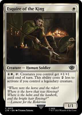 Magic: The Gathering - Universes Beyond: The Lord of the Rings: Tales of Middle-earth - Esquire of the King - Common - Normal
