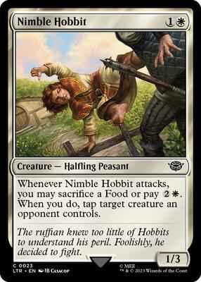 Magic: The Gathering - Universes Beyond: The Lord of the Rings: Tales of Middle-earth - Nimble Hobbit - Common - Normal