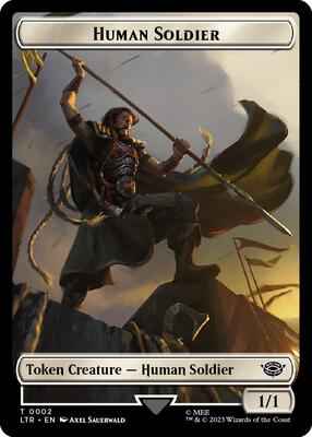 Magic: The Gathering - Universes Beyond: The Lord of the Rings: Tales of Middle-earth - Human Soldier Token (0002) - Token - Normal