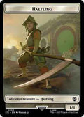 Magic: The Gathering - Commander: The Lord of the Rings: Tales of Middle-earth - Halfling // Treasure Double-Sided Token - Token - Normal