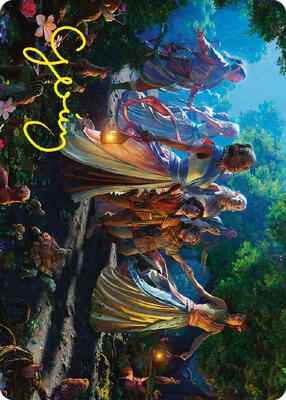 Magic: The Gathering - Art Series: Universes Beyond: The Lord of the Rings: Tales of Middle-earth - Realm Seekers Art Card (Gold-Stamped Signature) - Special - Normal