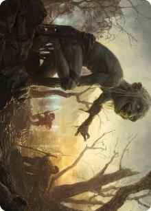 Magic: The Gathering - Art Series: Universes Beyond: The Lord of the Rings: Tales of Middle-earth - Smeagol, Helpful Guide Art Card - Special - Normal