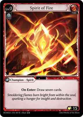 Grand Archive TCG - 2023 Demo Deck - Spirit of Fire - 1 - Normal