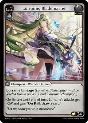Grand Archive TCG - 2023 Demo Deck - Lorraine, Blademaster - 4 - Normal