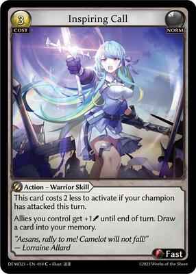 Grand Archive TCG - 2023 Demo Deck - Inspiring Call - 14 - Normal