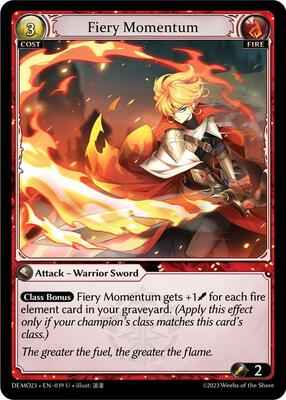 Grand Archive TCG - 2023 Demo Deck - Fiery Momentum - 19 - Normal