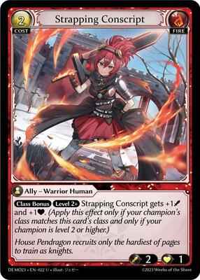 Grand Archive TCG - 2023 Demo Deck - Strapping Conscript - 22 - Normal