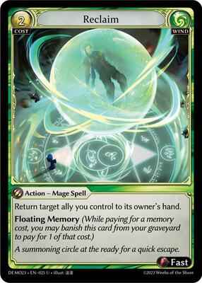 Grand Archive TCG - 2023 Demo Deck - Reclaim - 25 - Normal