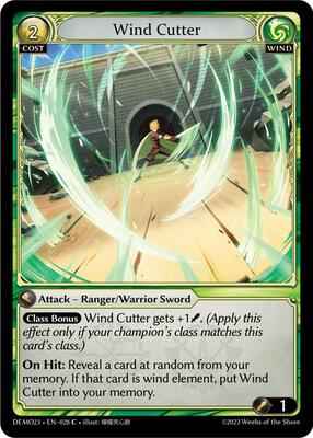 Grand Archive TCG - 2023 Demo Deck - Wind Cutter - 28 - Normal