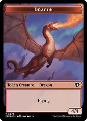 Magic: The Gathering - Commander Masters - Dragon // Kor Ally Double-Sided Token - Normal