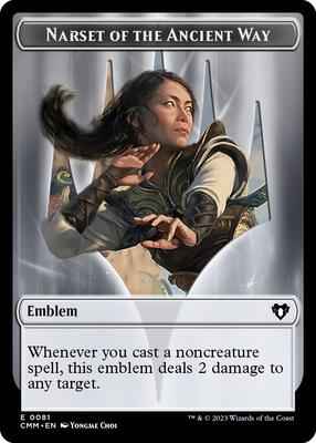 Magic: The Gathering - Commander Masters - Emblem - Narset of the Ancient Way // Wizard Double-Sided Token - Normal