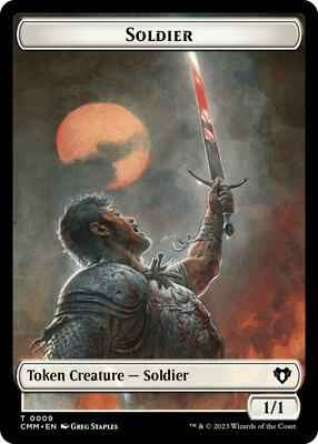 Magic: The Gathering - Commander Masters - Soldier // Zombie (0013) Double-Sided Token - Foil