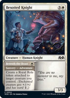 Magic: The Gathering - Wilds of Eldraine - Besotted Knight - Normal - Anime Card Craze