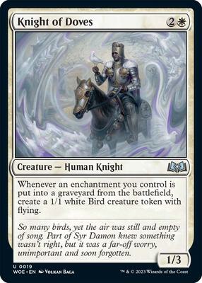 Magic: The Gathering - Wilds of Eldraine - Knight of Doves - Foil - Anime Card Craze
