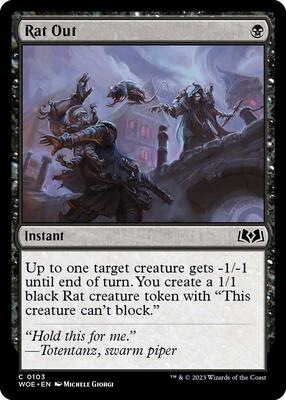 Magic: The Gathering - Wilds of Eldraine - Rat Out - Foil - Anime Card Craze