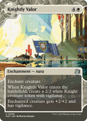 Magic: The Gathering - Wilds of Eldraine: Enchanting Tales - Knightly Valor - Normal - Anime Card Craze