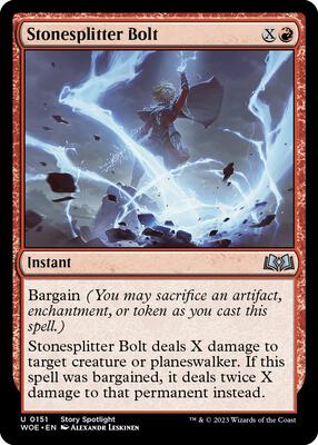 Magic: The Gathering - Wilds of Eldraine - Stonesplitter Bolt - Normal - Anime Card Craze