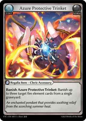 Grand Archive TCG - Fractured Crown - Azure Protective Trinket - 5 - Normal