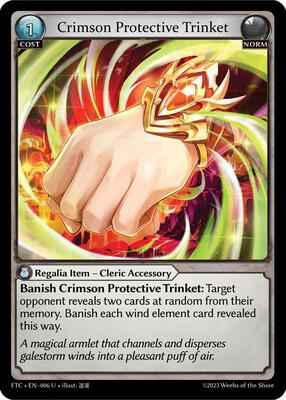 Grand Archive TCG - Fractured Crown - Crimson Protective Trinket - 6 - Normal