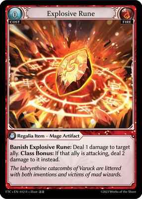 Grand Archive TCG - Fractured Crown - Explosive Rune - 12 - Normal