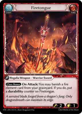 Grand Archive TCG - Fractured Crown - Firetongue - 13 - Normal