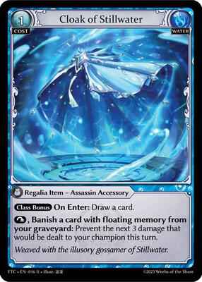 Grand Archive TCG - Fractured Crown - Cloak of Stillwater - 16 - Normal