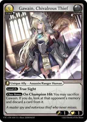 Grand Archive TCG - Fractured Crown - Gawain, Chivalrous Thief - 34 - Foil