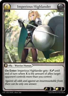 Grand Archive TCG - Fractured Crown - Imperious Highlander - 36 - Normal