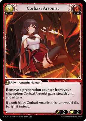 Grand Archive TCG - Fractured Crown - Corhazi Arsonist - 51 - Normal