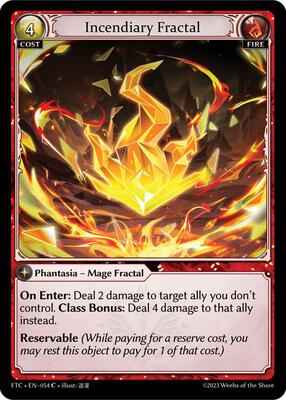 Grand Archive TCG - Fractured Crown - Incendiary Fractal - 54 - Normal