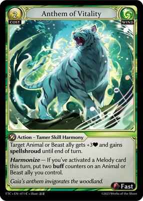 Grand Archive TCG - Fractured Crown - Anthem of Vitality - 71 - Normal