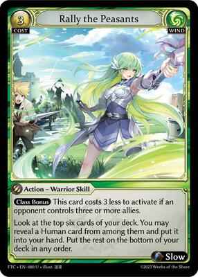 Grand Archive TCG - Fractured Crown - Rally the Peasants - 80 - Normal