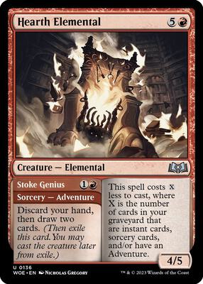 Magic: The Gathering - Wilds of Eldraine - Hearth Elemental - Foil - Anime Card Craze