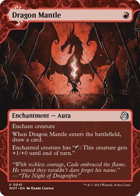 Magic: The Gathering - Wilds of Eldraine: Enchanting Tales - Dragon Mantle - Normal - Anime Card Craze