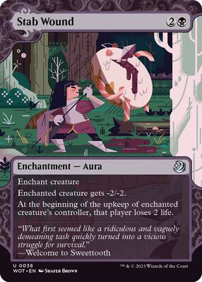 Magic: The Gathering - Wilds of Eldraine: Enchanting Tales - Stab Wound - Foil - Anime Card Craze