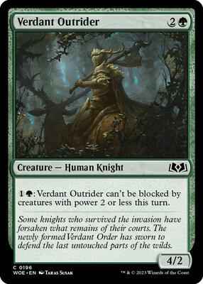 Magic: The Gathering - Wilds of Eldraine - Verdant Outrider - Common – 196 - Foil