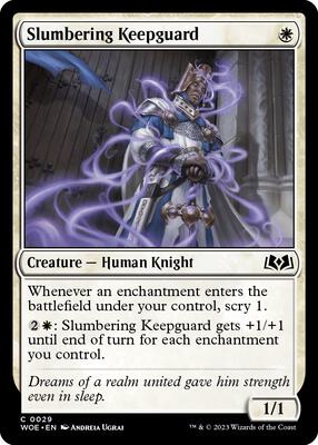 Magic: The Gathering - Wilds of Eldraine - Slumbering Keepguard - Normal - Anime Card Craze