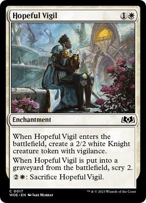 Magic: The Gathering - Wilds of Eldraine - Hopeful Vigil - Foil - Anime Card Craze