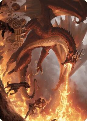 Magic: The Gathering - Art Series: Wilds of Eldraine - Realm-Scorcher Hellkite Art Card - Normal - Anime Card Craze
