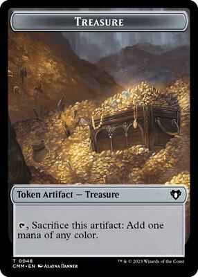 Magic: The Gathering - Commander Masters - Treasure // Drake Double-Sided Token - Normal