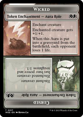 Magic: The Gathering - Wilds of Eldraine - Wicked Role / Cursed Role Token - Normal - Anime Card Craze
