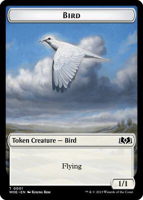 Magic: The Gathering - Wilds of Eldraine - Bird // Food (0012) Double-Sided Token - Foil - Anime Card Craze