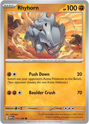 Pokemon SV: Scarlet & Violet 151 Rhyhorn - Anime Card Craze