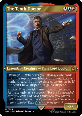 Magic: The Gathering - Universes Beyond: Doctor Who - The Tenth Doctor (Display Commander) - Thick Stock - Foil
