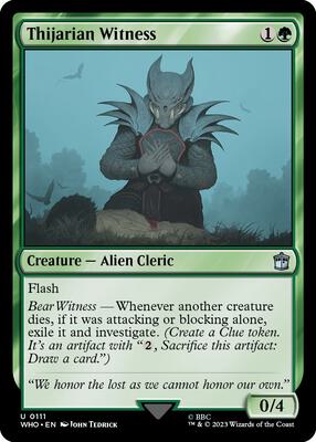 Magic: The Gathering - Universes Beyond: Doctor Who - Thijarian Witness - Normal