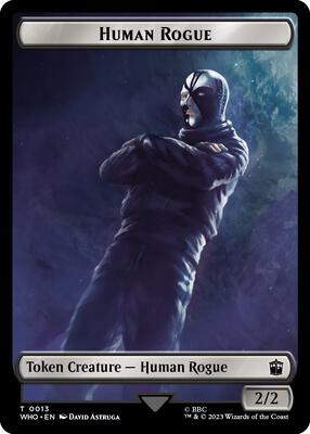 Magic: The Gathering - Universes Beyond: Doctor Who - Human Rogue // Clue (0021) Double-Sided Token - Normal